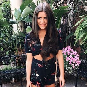 Zara floral two piece outfit